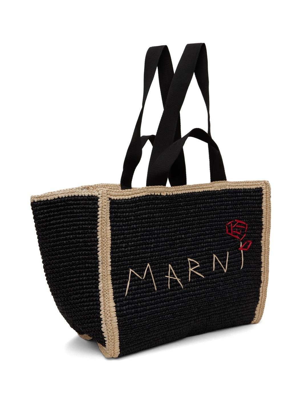 Black Medium Shopping Tote - 2