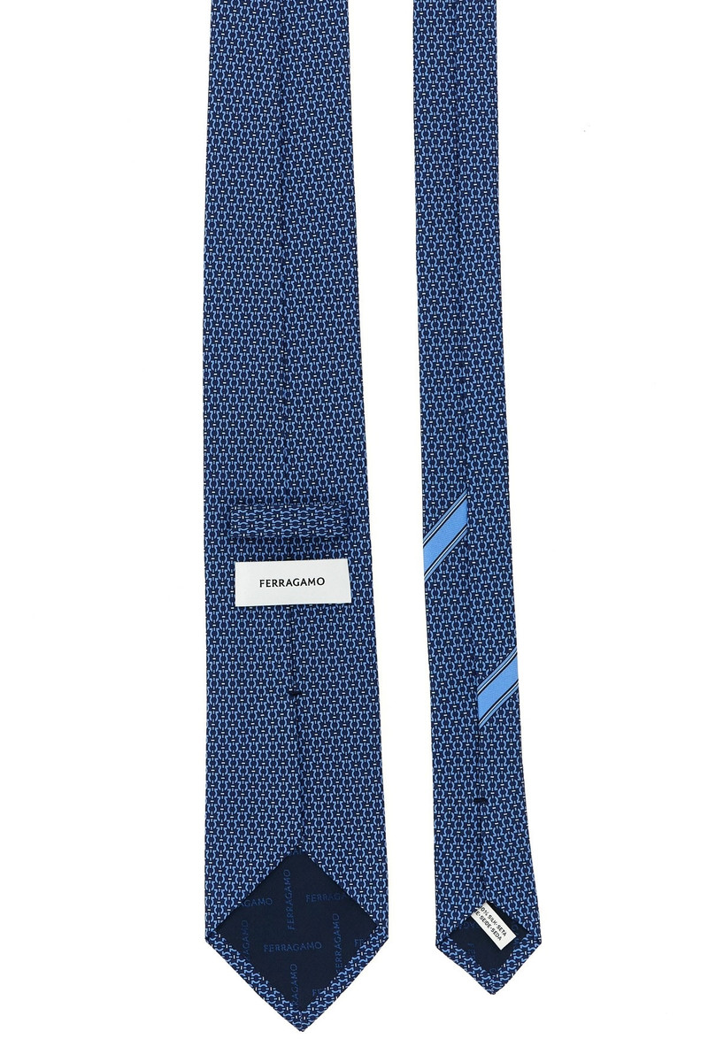 FERRAGAMO 'Gancini' print tie outlook