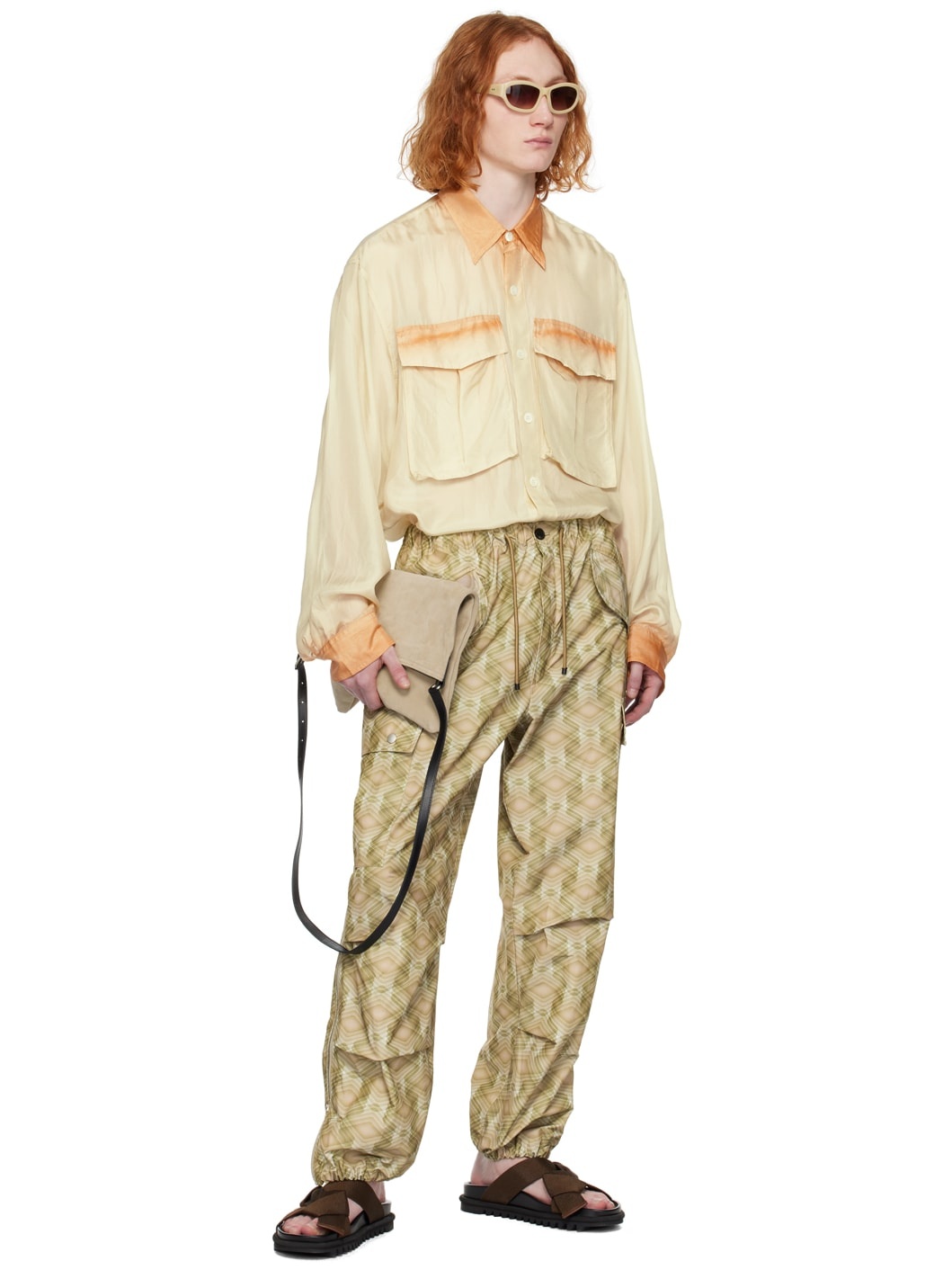 Green Loose Cargo Pants - 5