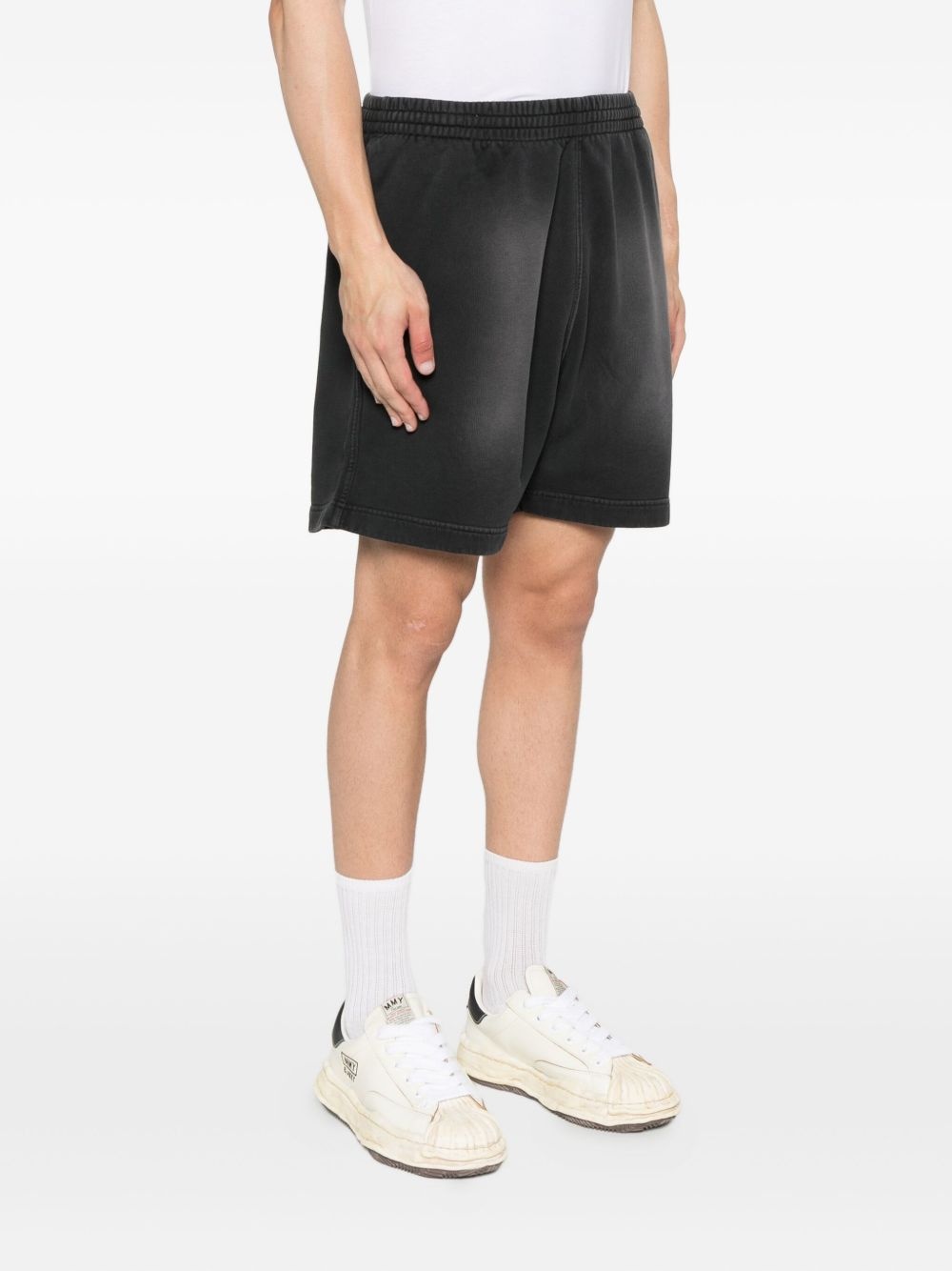 elastic-waistband cotton shorts - 3