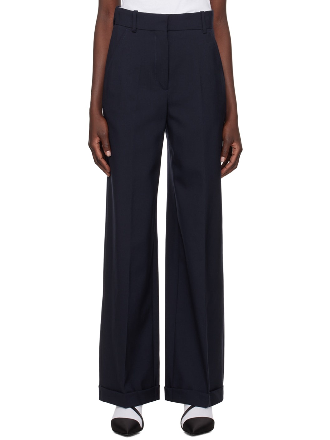 Navy Kenzo Paris Tailored Trousers - 1