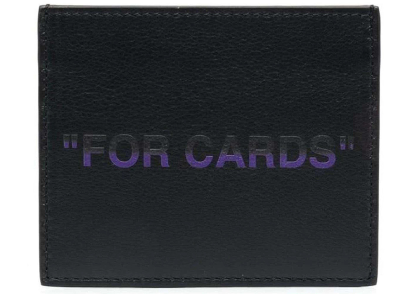 OFF-WHITE Card Case Quote Black/Purple - 2
