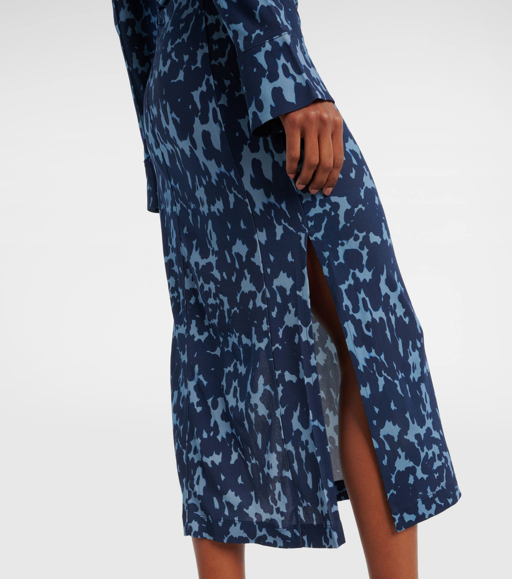 Claudia printed ruched jersey shirt dress - 5