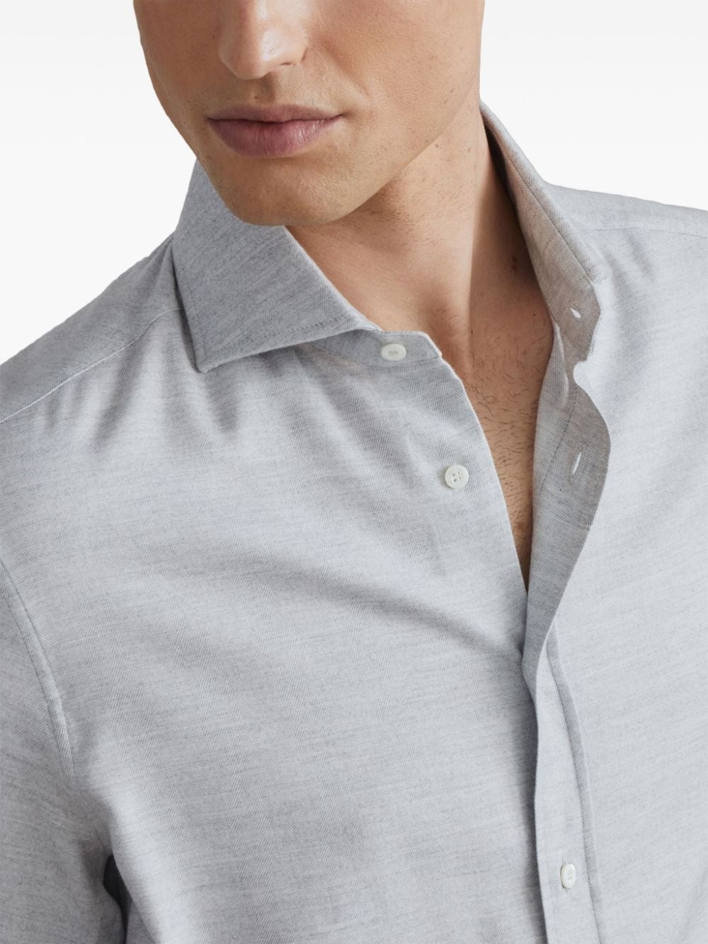 plain long-sleeve shirt - 4