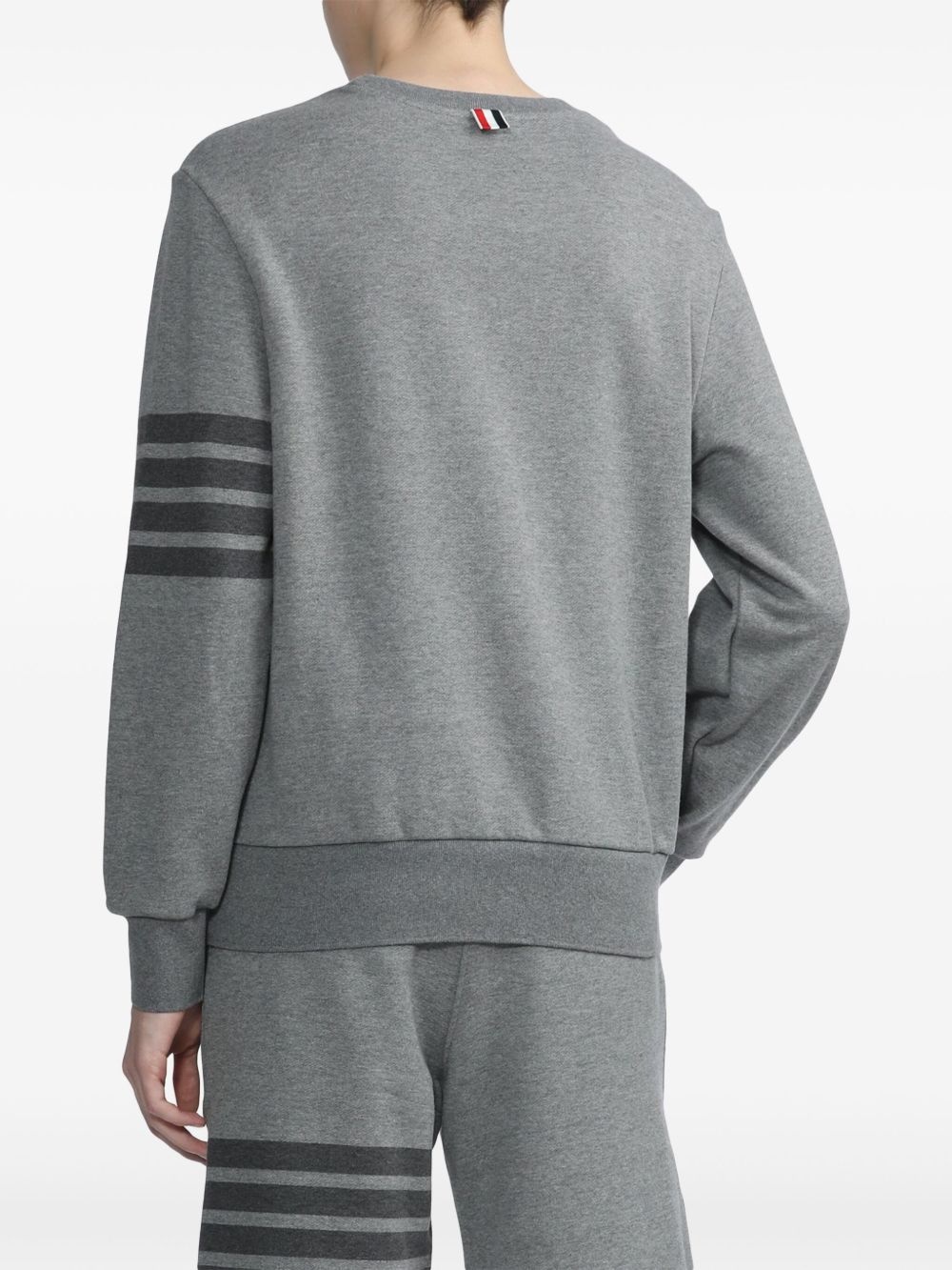 4-Bar crew-neck loopback-cotton sweatshirt - 4