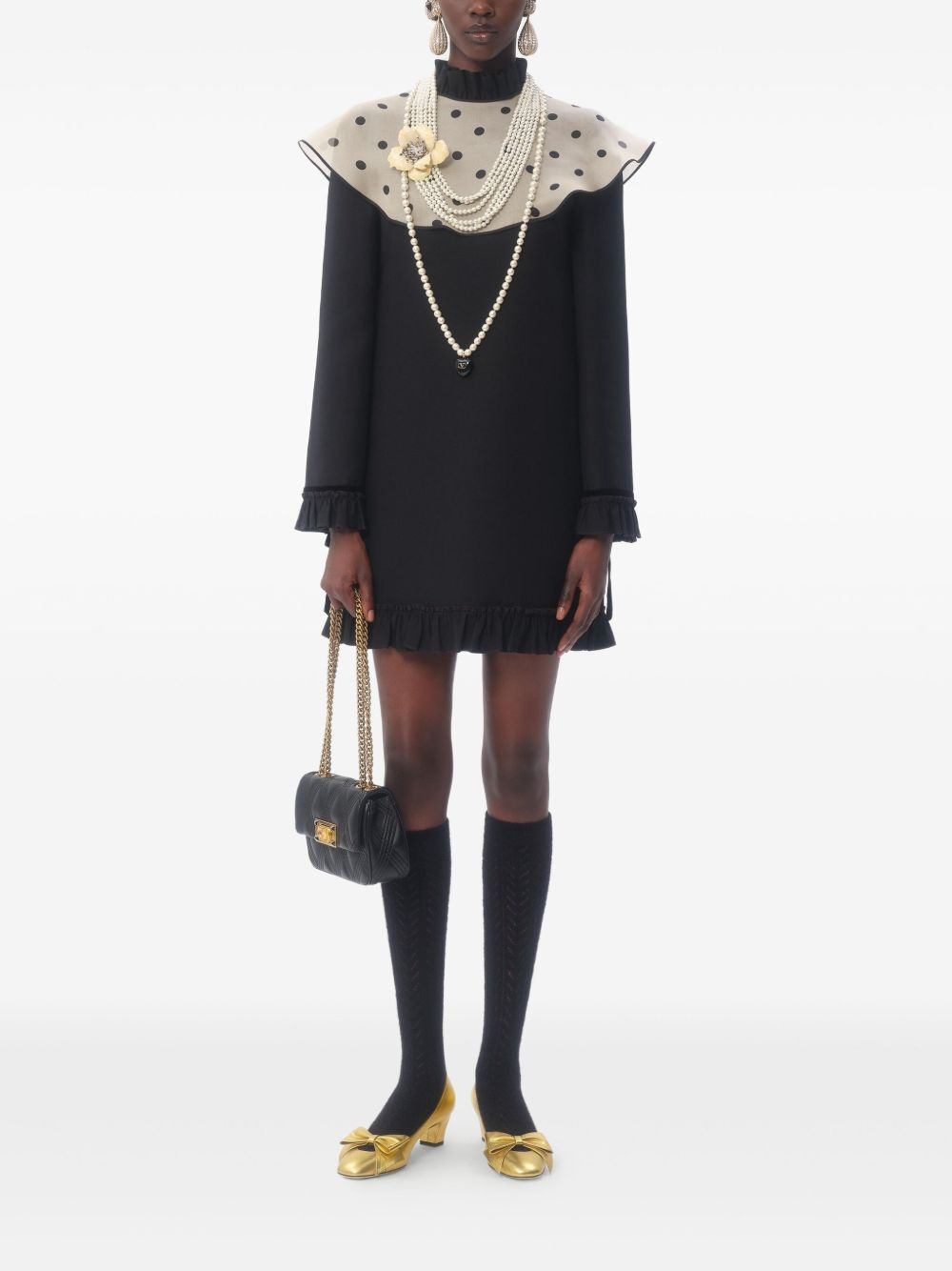 high-neck mini dress - 2