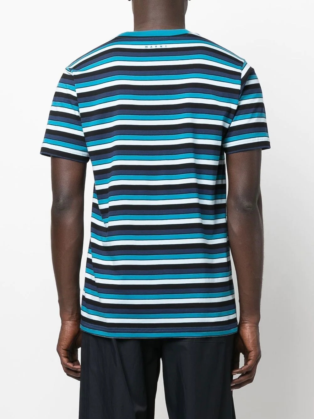 striped crew neck T-shirt - 4