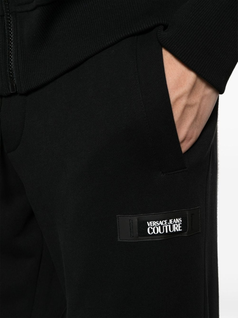 logo-patch cotton track pants 4