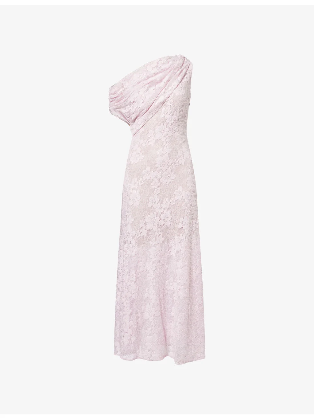 Rhinestone One-Shoulder Stretch-Woven Midi Dress - 1