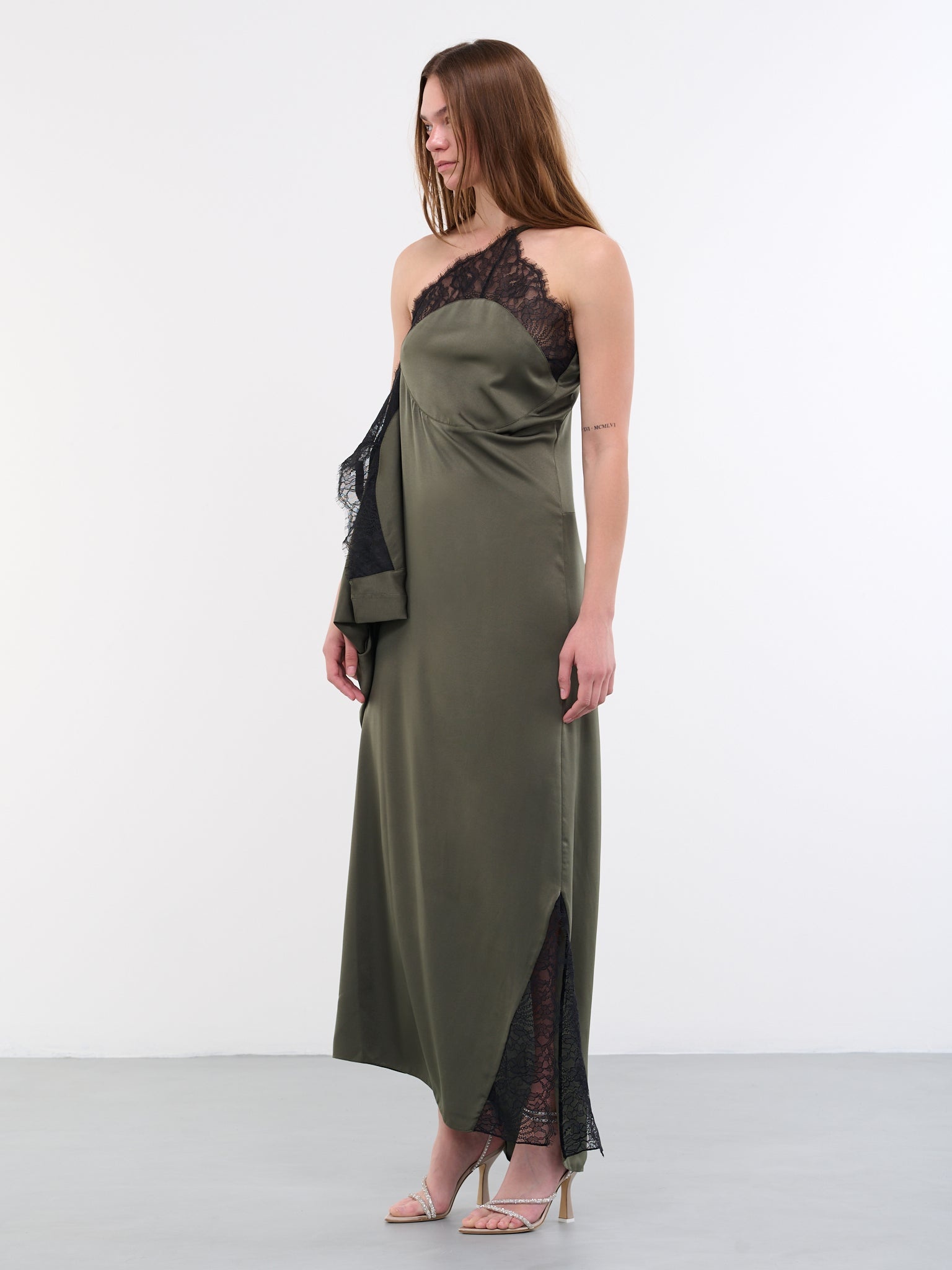 JW Anderson One Shoulder Lace Dress | hlorenzo | REVERSIBLE