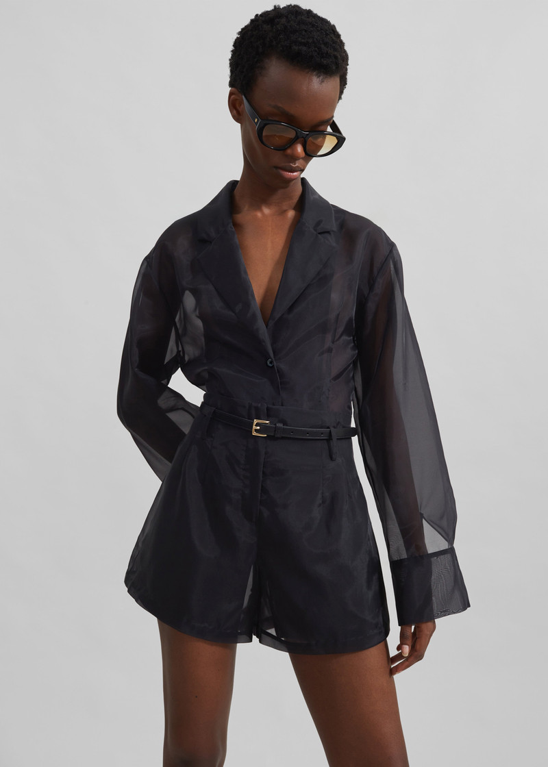 Lise Sheer Shorts - Black 3
