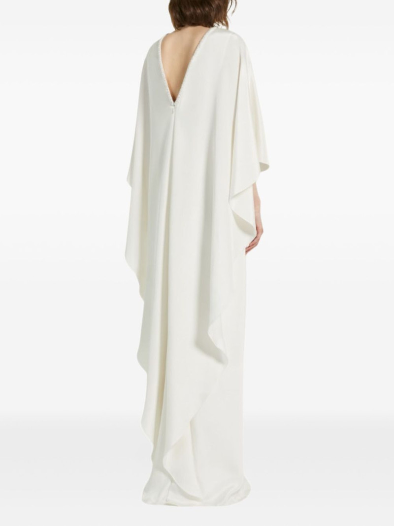 Max Mara embellished-neckline maxi bridal dress outlook