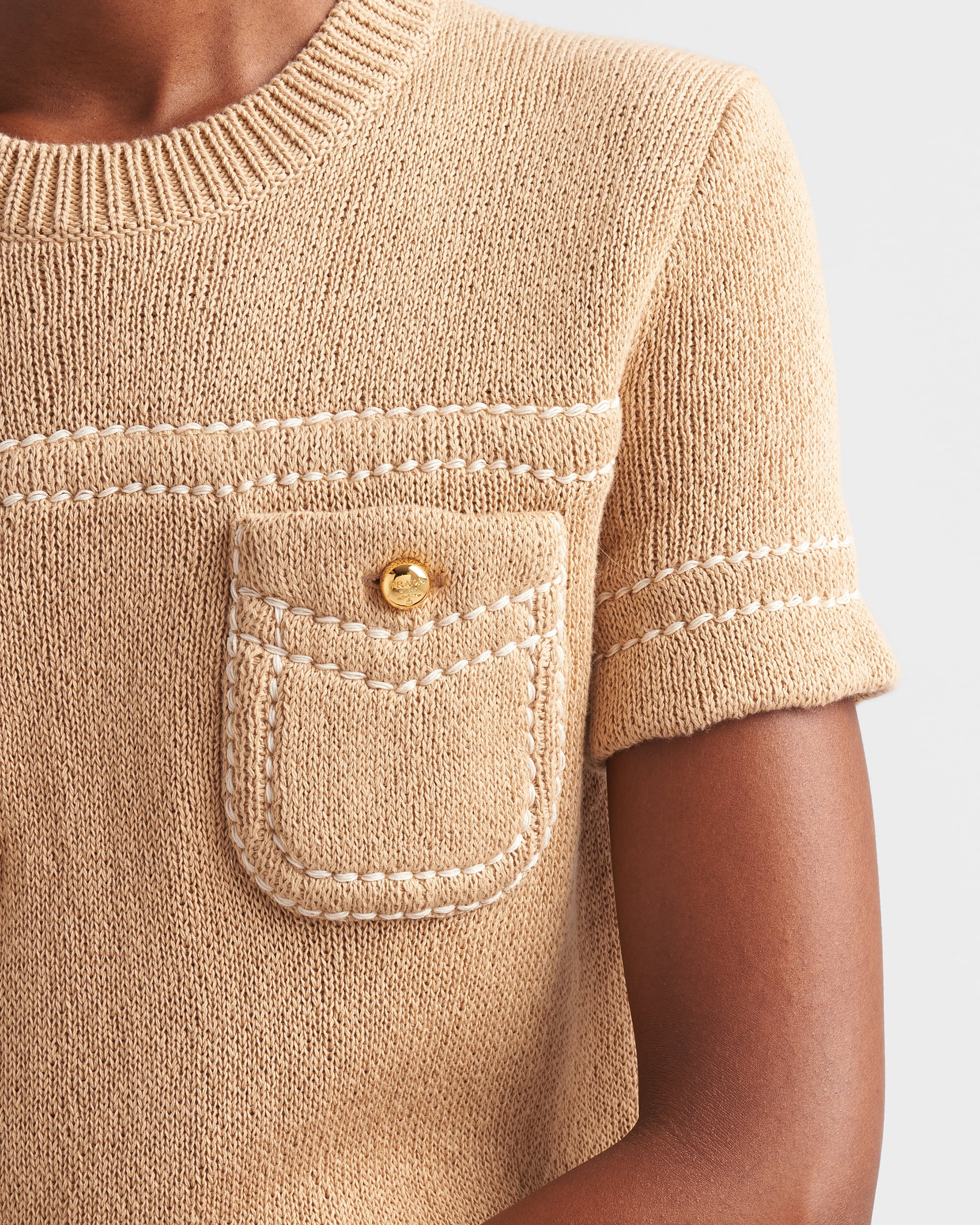Cotton crew-neck dress - 3