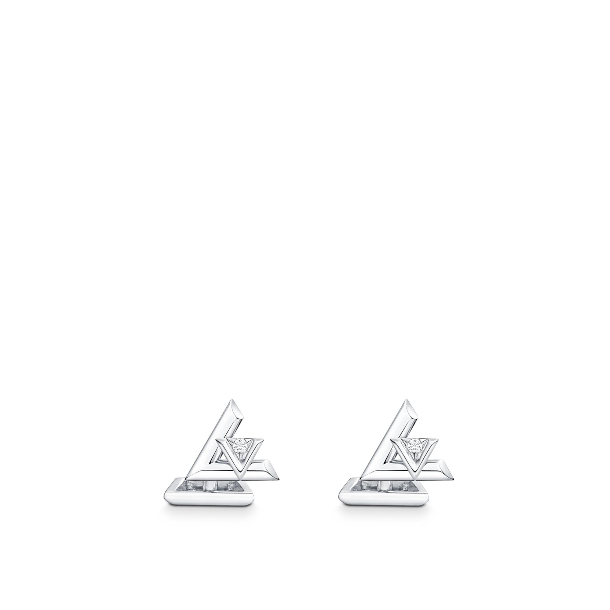 LV Volt One Cufflinks, White Gold And Diamonds - 1