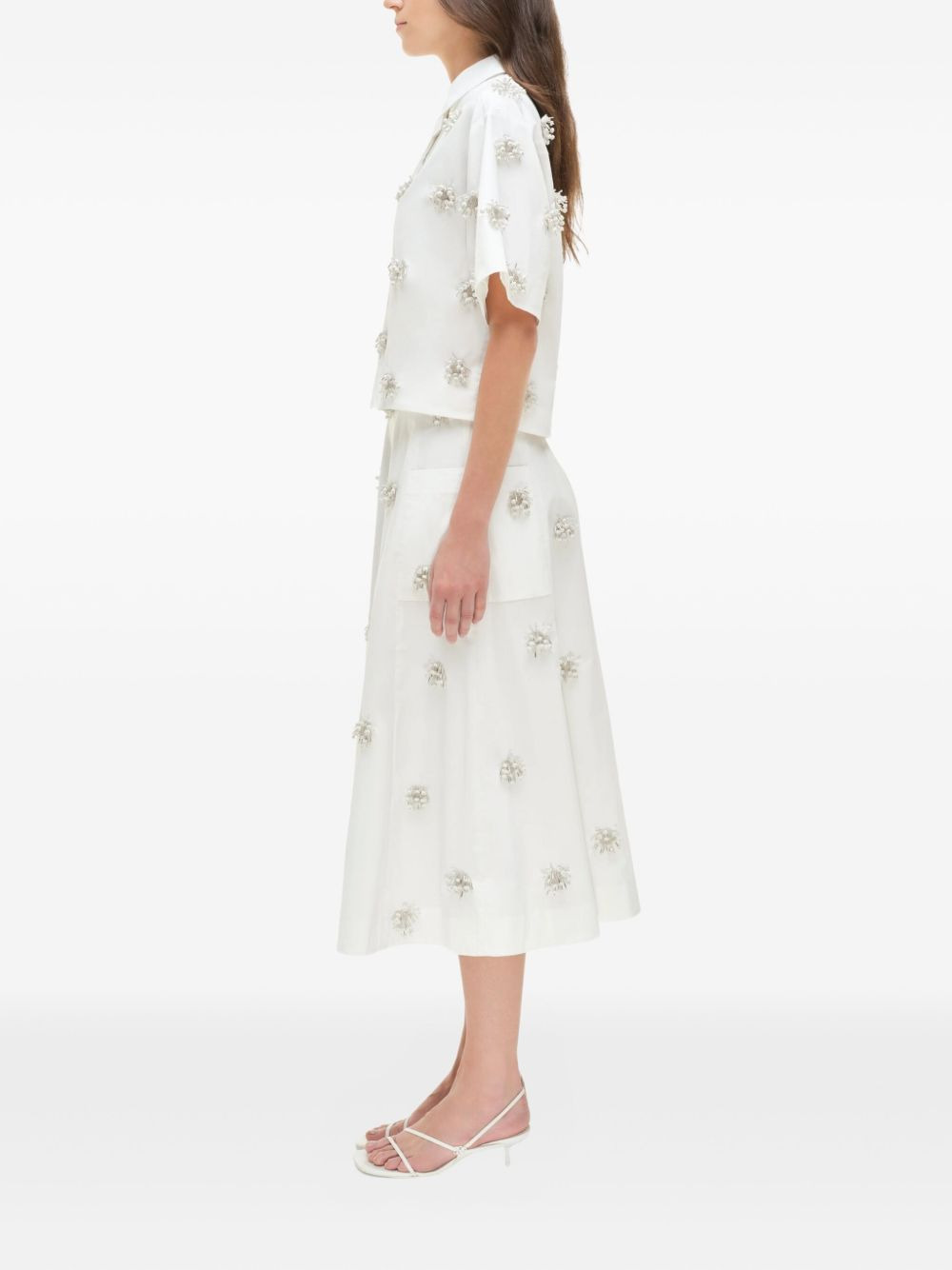 embellished cotton skirt - 3