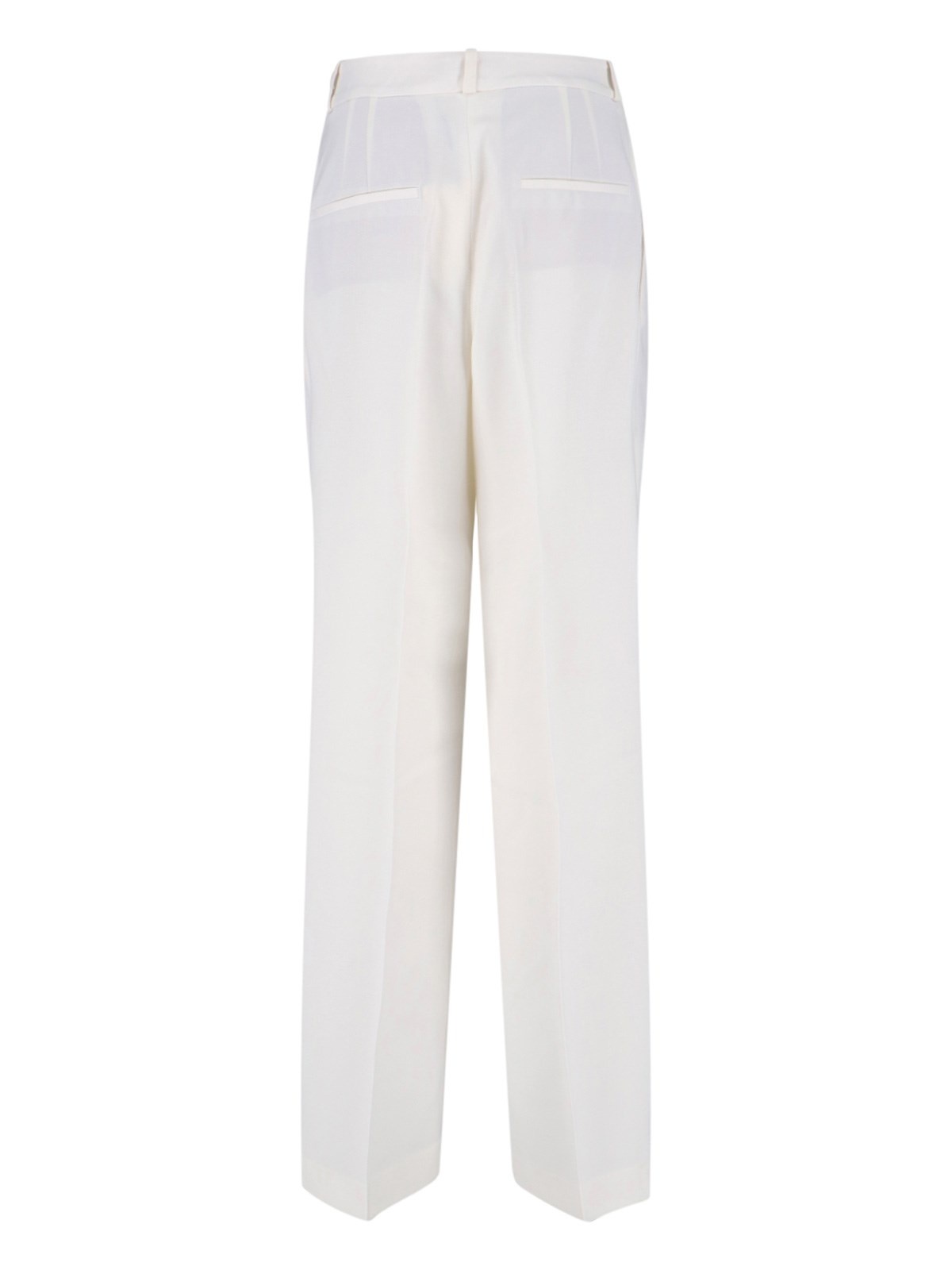 WOOL BLEND STRAIGHT PANTS - 2