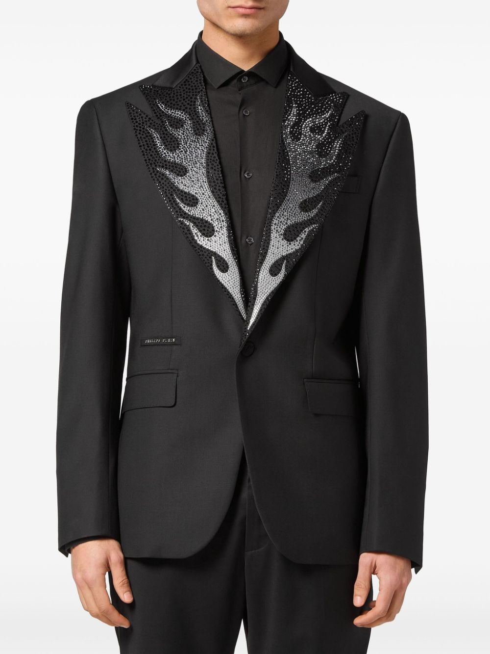 Flame single-breasted blazer - 3