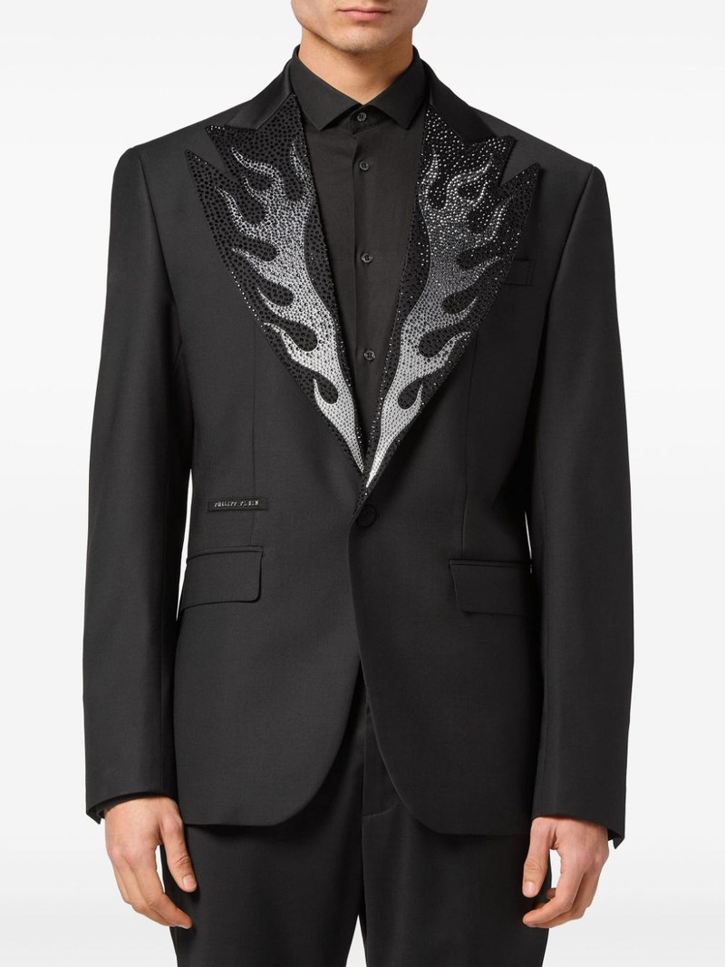 Flame single-breasted blazer 3