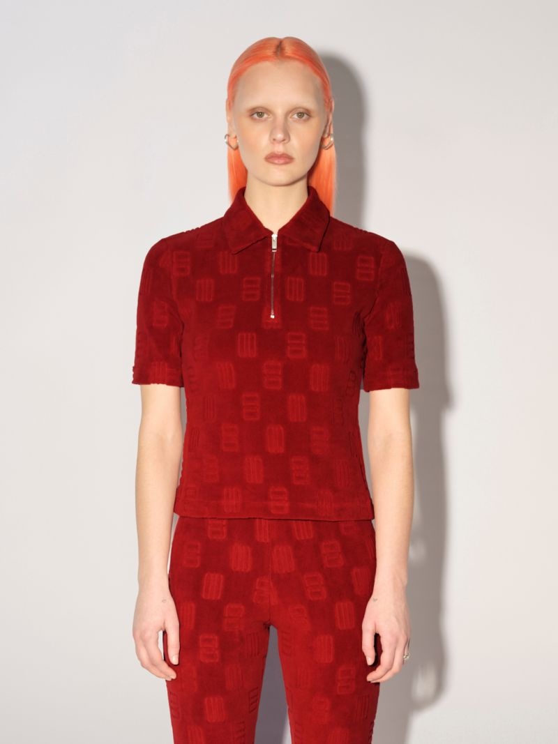 MONOGRAM ZIPPED MINI POLO - 3