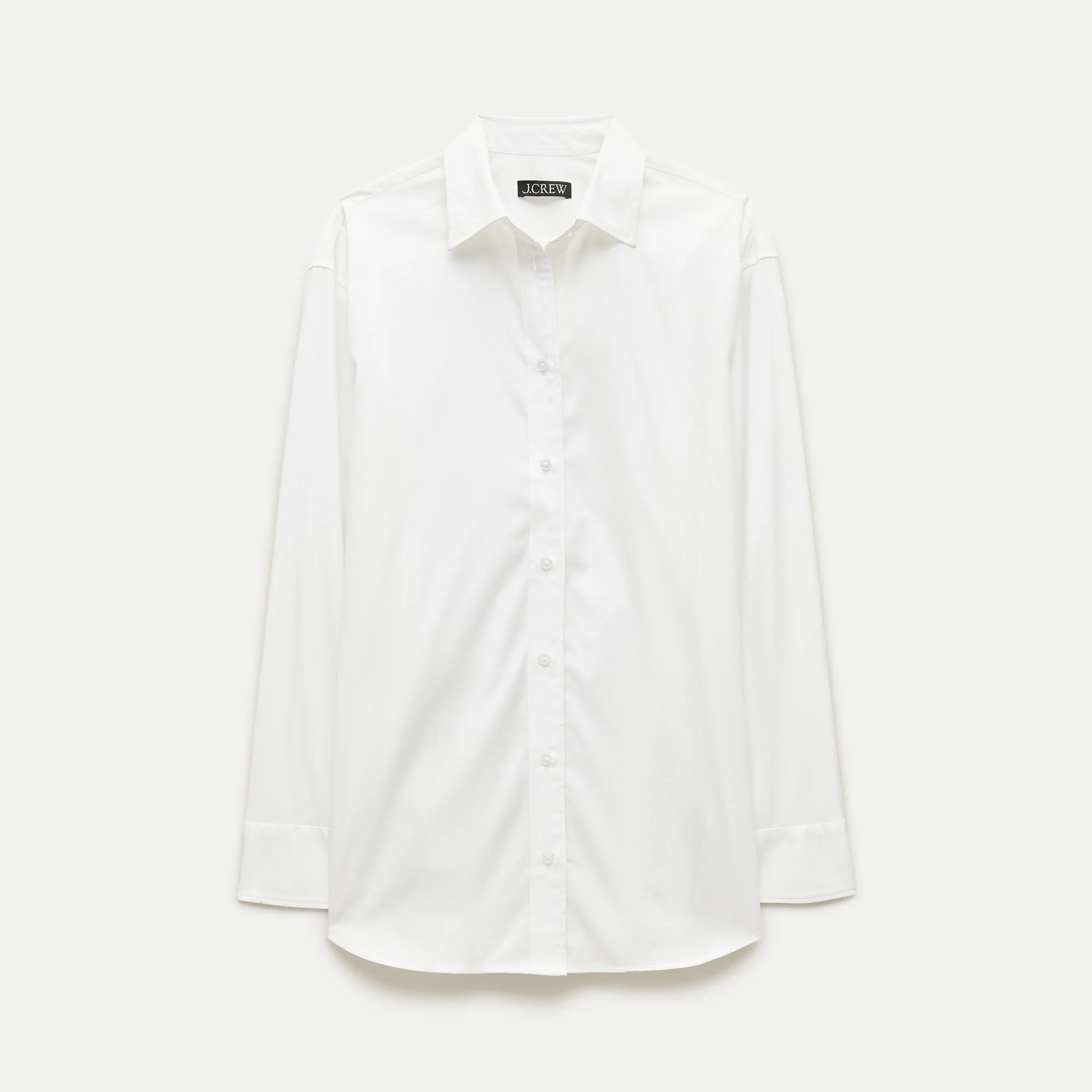 Cinched-back button-up shirt in Greenwich poplin - 1