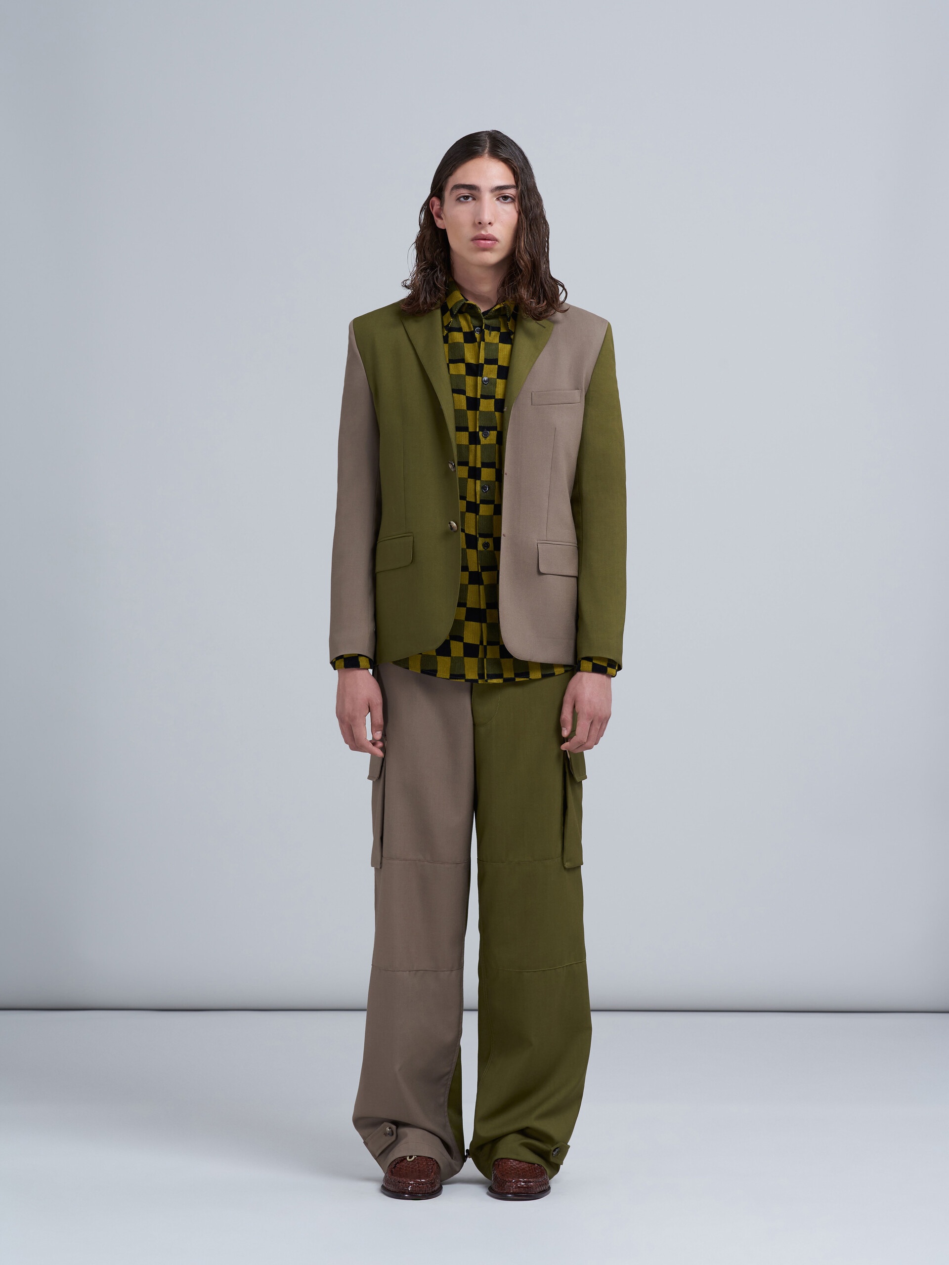 COLOURBLOCK TROPICAL WOOL JACKET - 2