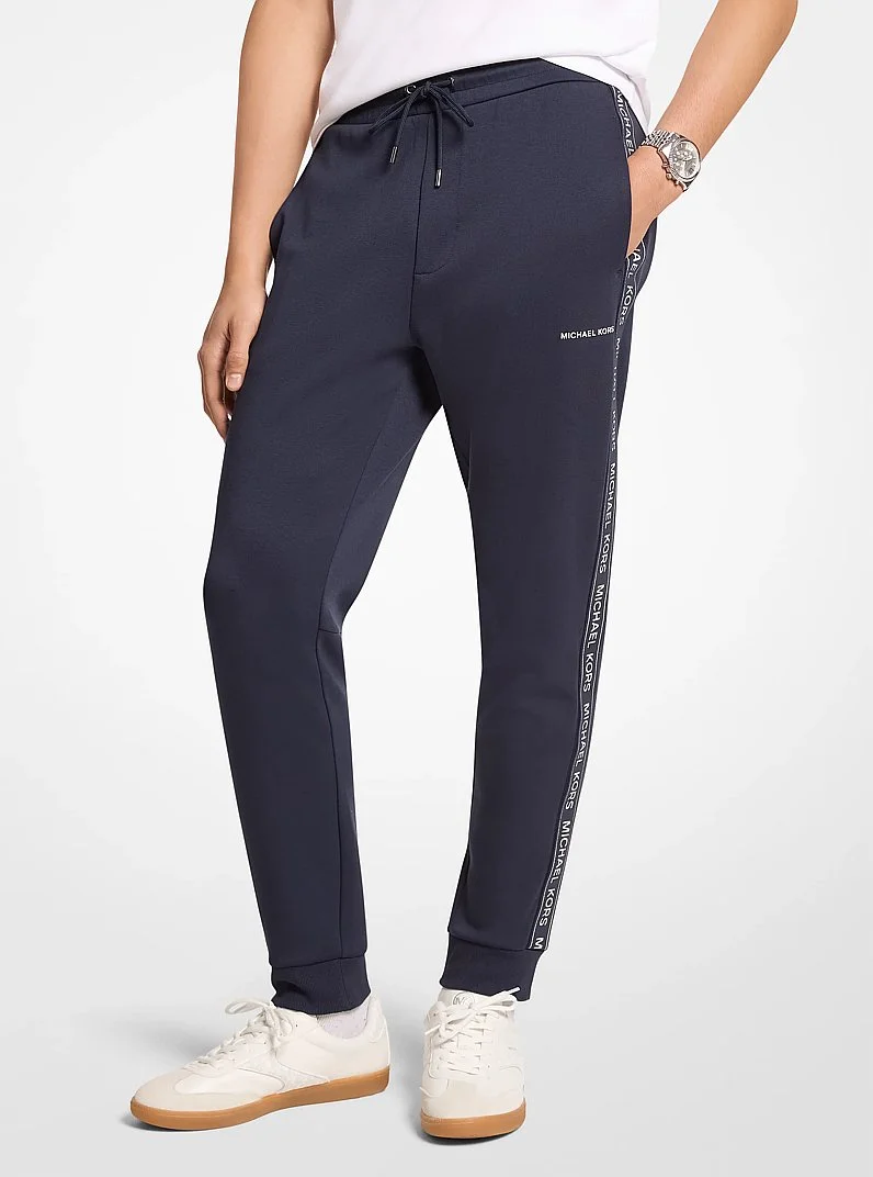 Logo Tape Cotton Blend Joggers - 1
