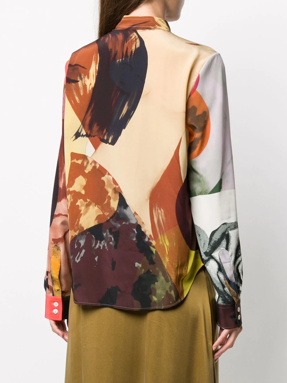 photographic patchwork print shirt - 4