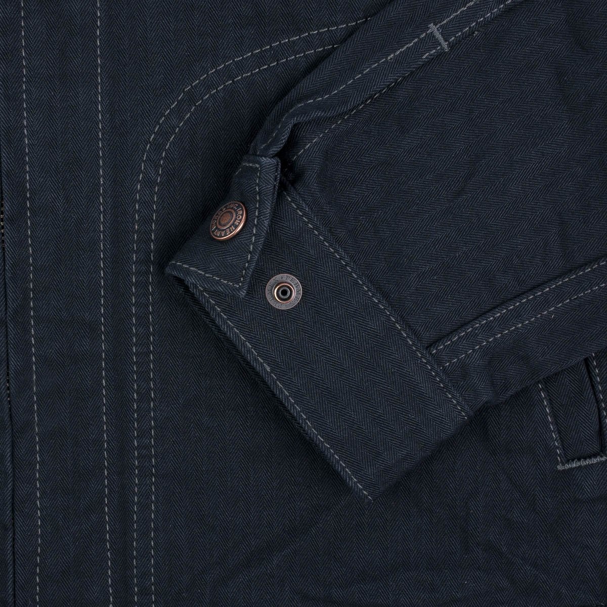 IHJ-124-BLK 10oz Herringbone Work Jacket - Black - 13