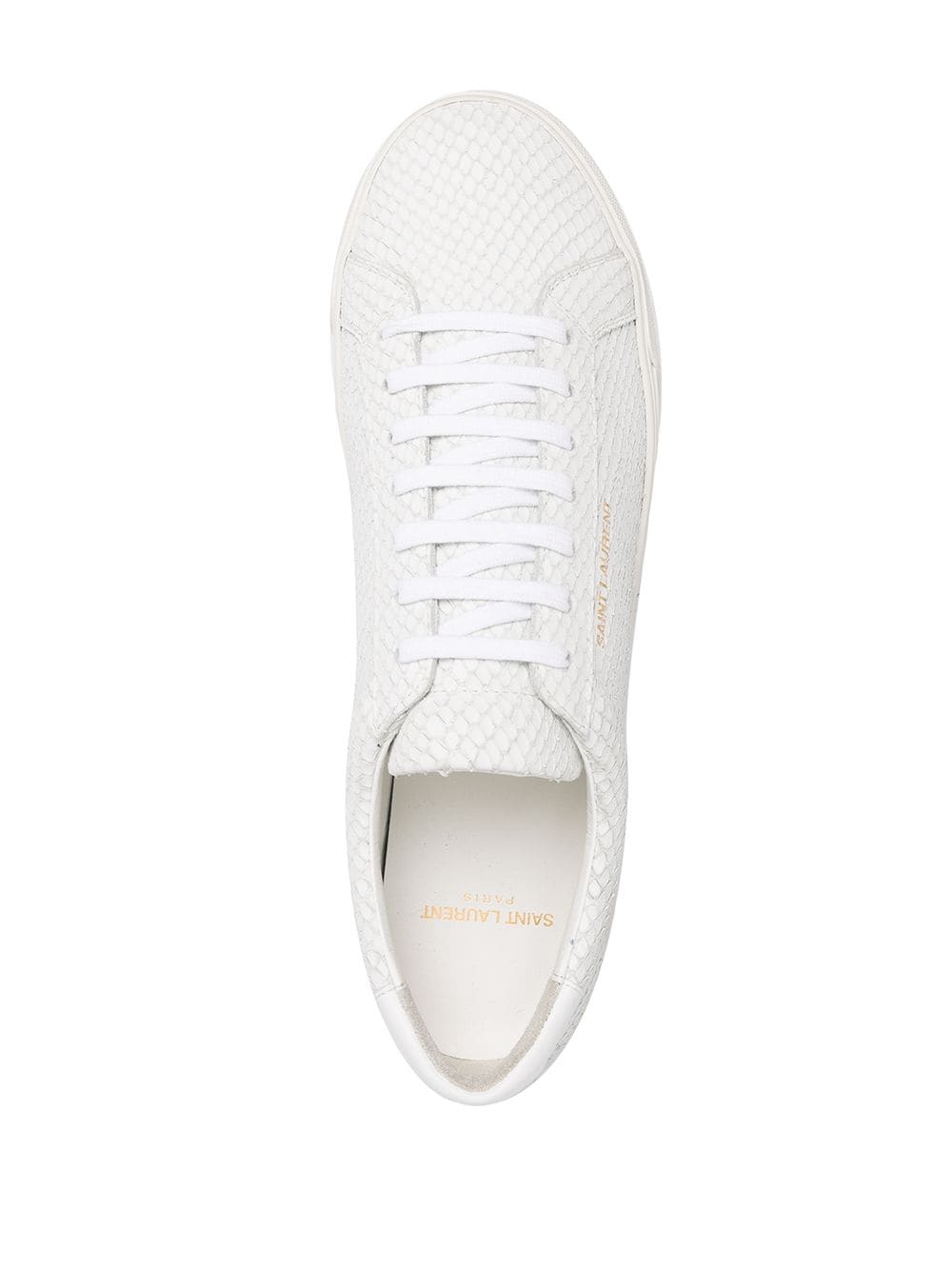 snake-effect low-top sneakers - 4