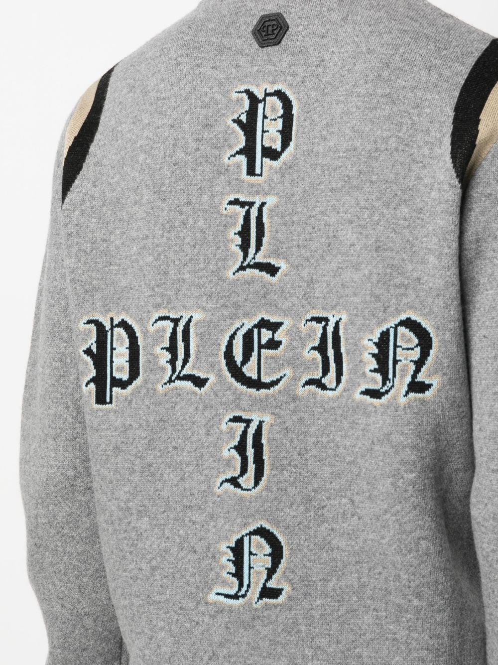 intarsia-knit logo knitted sweatshirt - 5