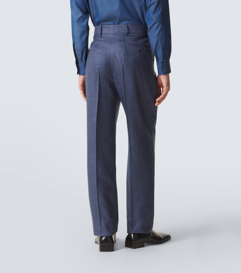 Wool, silk, and linen suit pants 4