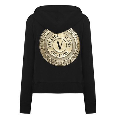 VERSACE JEANS COUTURE ROUND LOGO ZIP HOODIE outlook