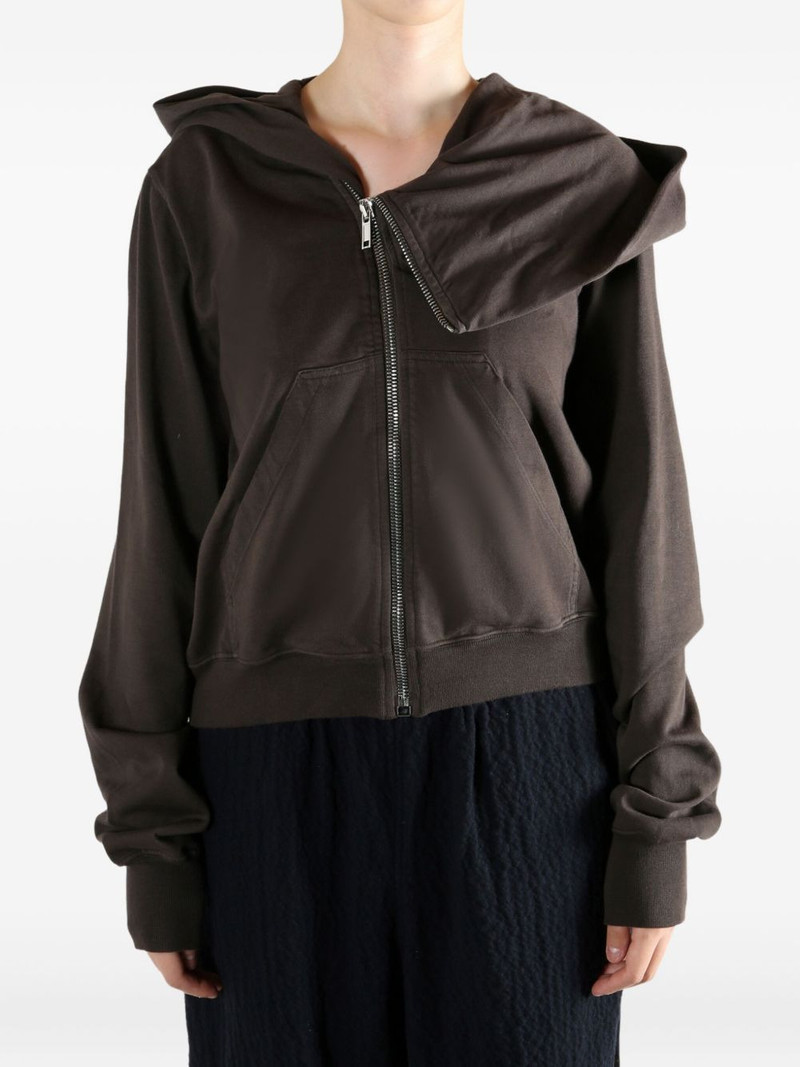 Rick Owens DRKSHDW zip-up hooded jacket outlook
