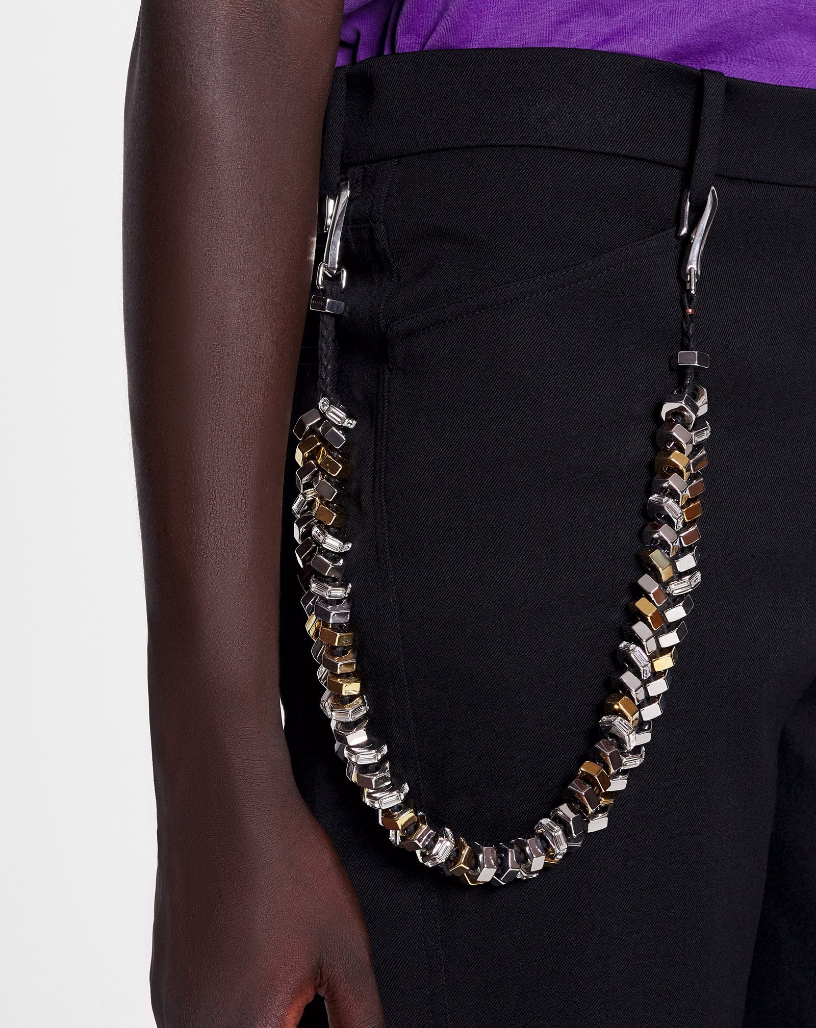 LANVIN X FUTURE PANT CHAIN IN ALUMINUM - 2