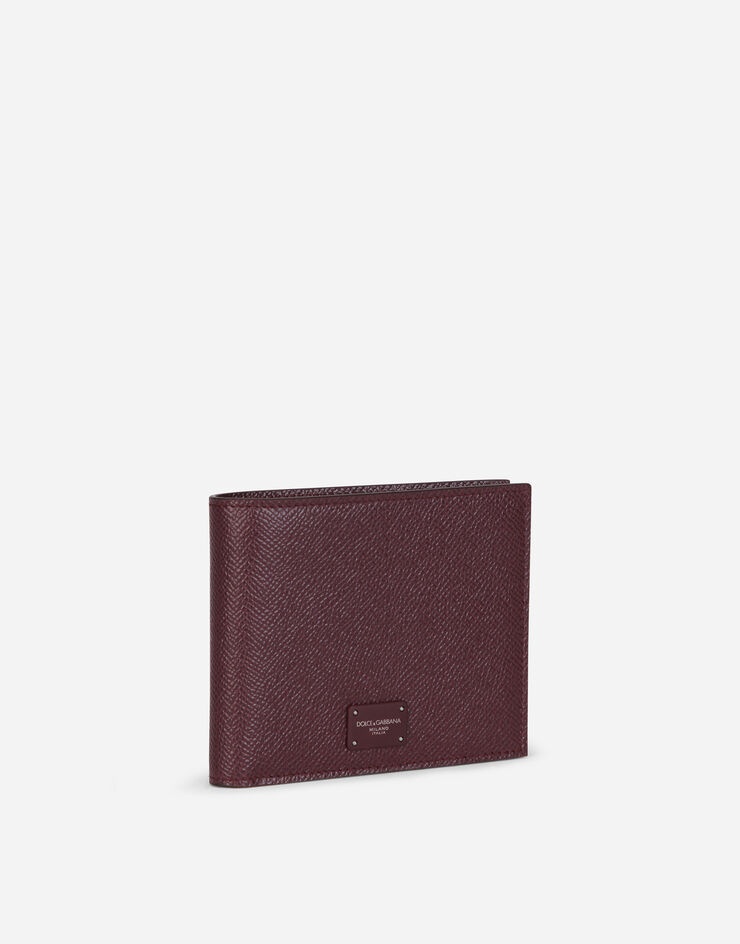 Dauphine calfskin bifold wallet with branded tag - 2