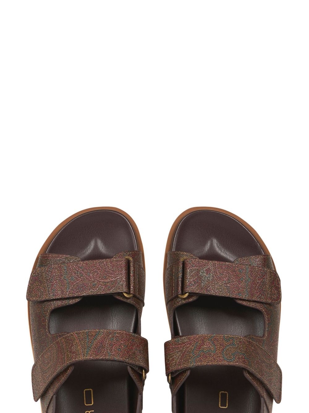 paisley-print slingback sandals - 3
