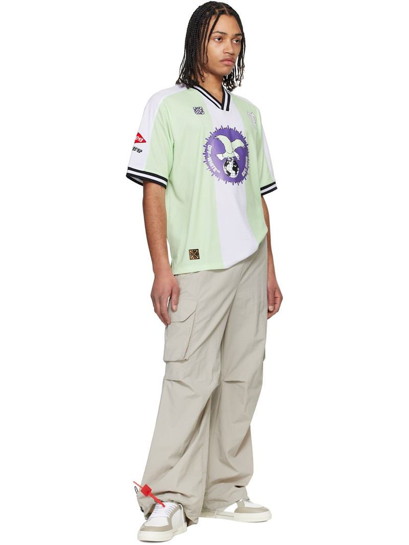 Off-White Green & White Cap 23 Soccer Jersey outlook