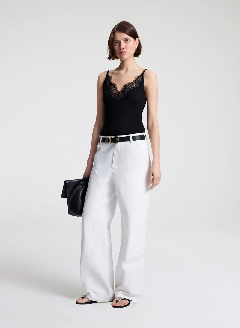 Alba Silk Knit and Lace Camisole Top 5