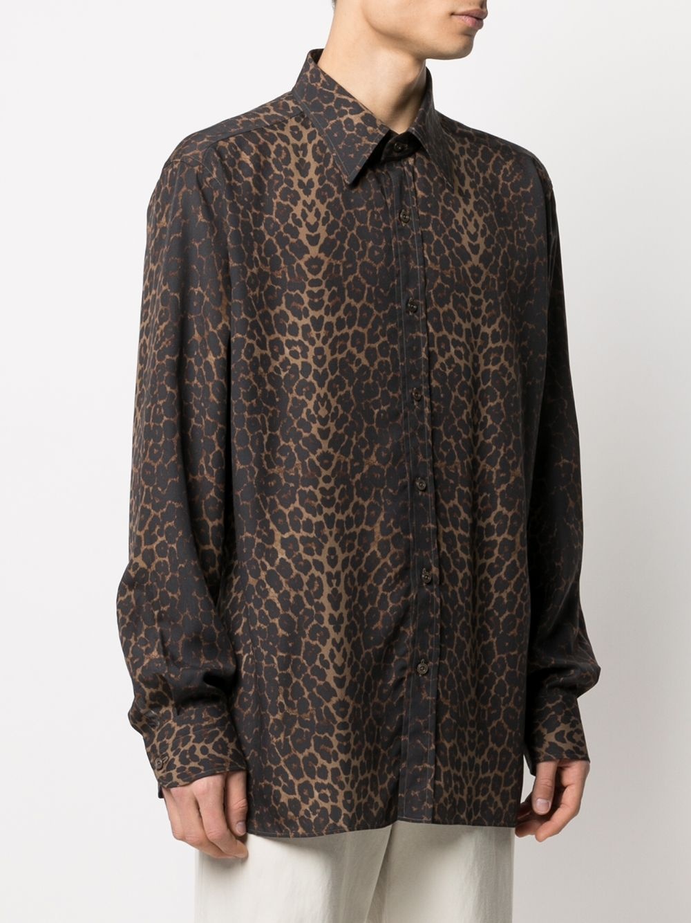 leopard-print long-sleeve shirt - 3