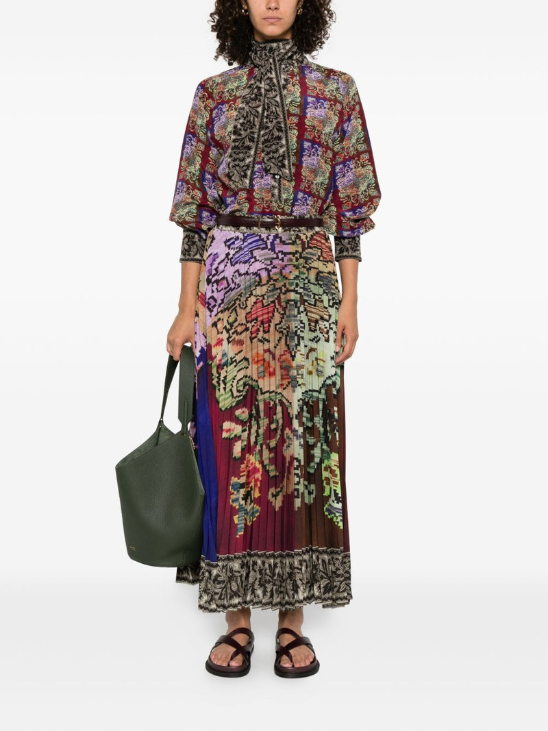 Pierre-Louis Mascia pleated floral-print skirt outlook