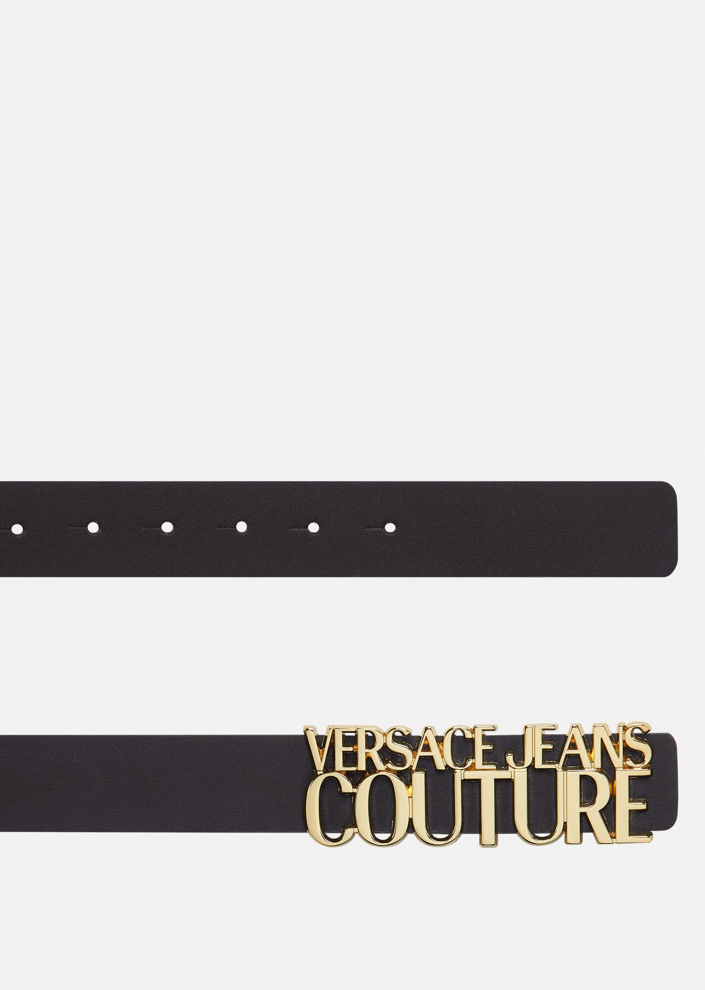 Versace Jeans Couture Black/Gold V-Emblem Square Buckle Chain