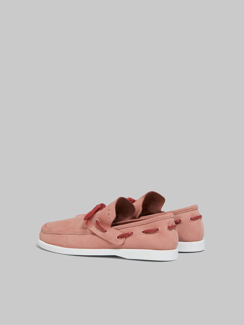 PINK NUBUCK BOAT LOAFER - 3
