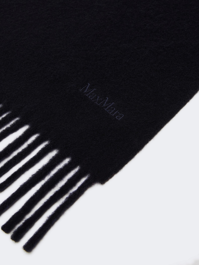 Max Mara FRAGORE Wool scarf with embroidery - MIDNIGHTBLUE outlook