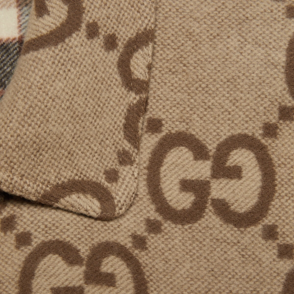 Reversible GG check wool coat - 8