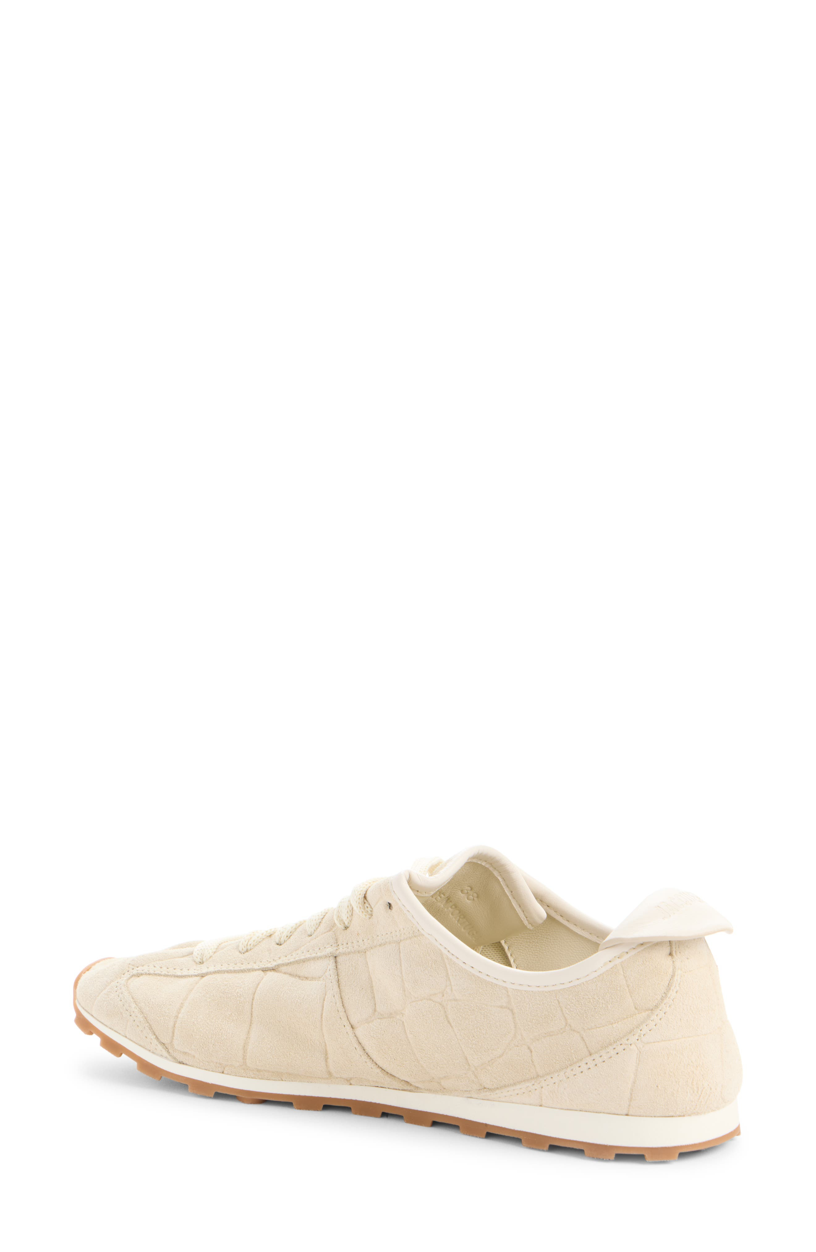 Jacquemus Suede Tennis Sneaker in Ivory 120 at Nordstrom - 2