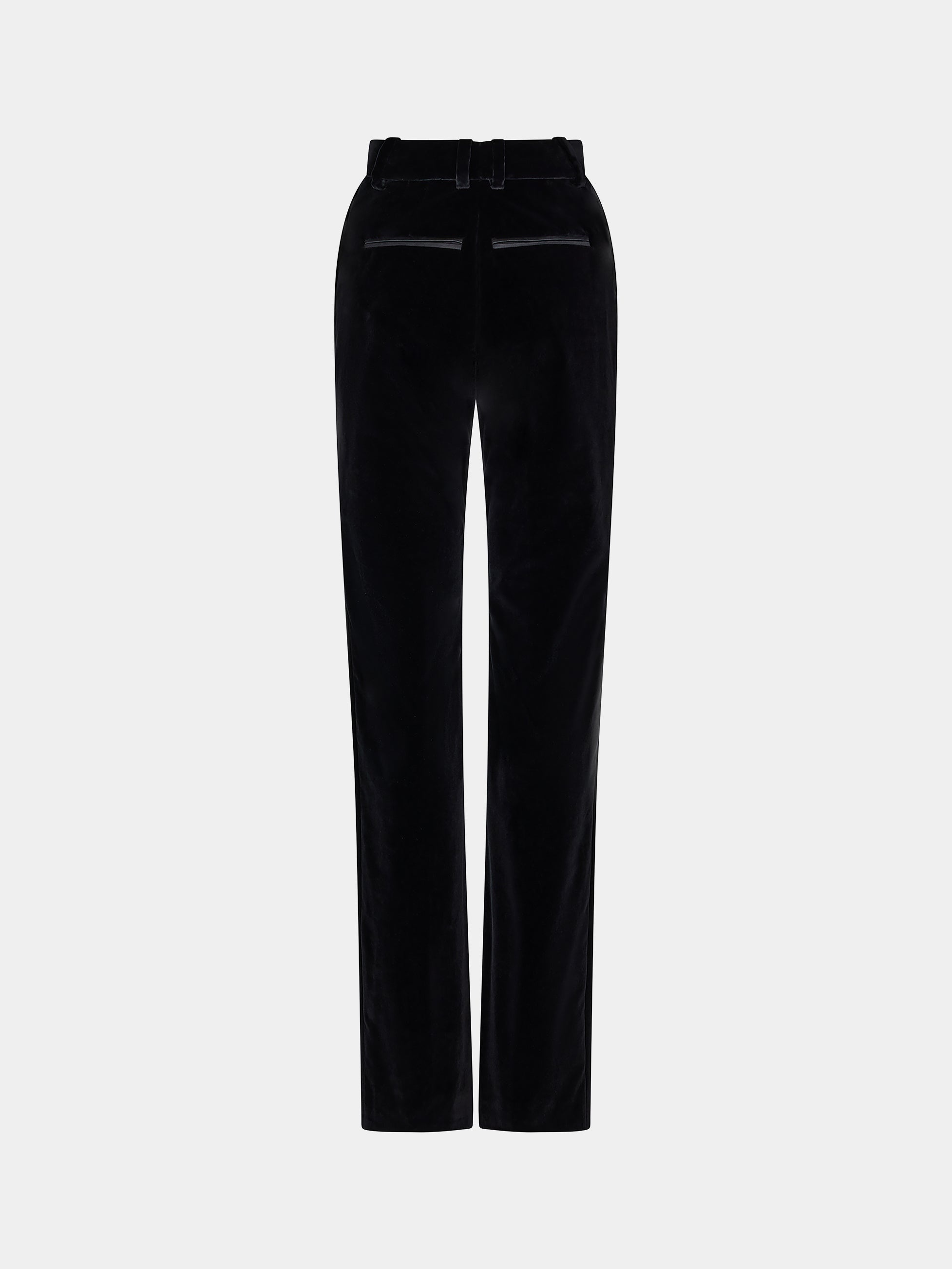 VELVET PANTS WITH CRYSTAL DETAIL - 4