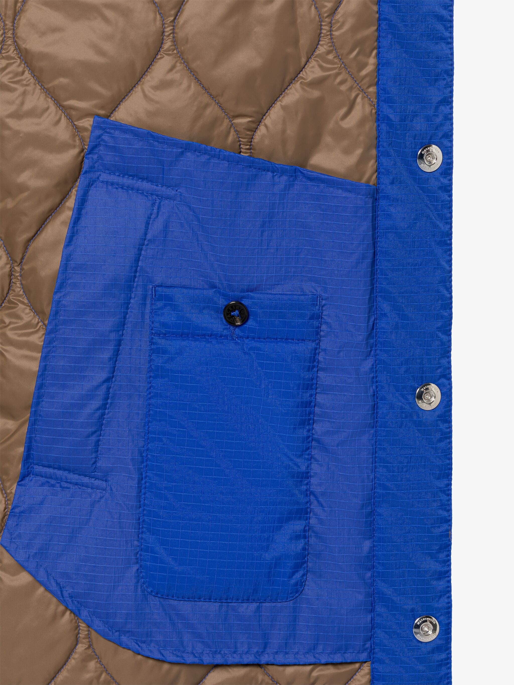 TEEMING BLUE NYLON QUILTED COACH JACKET - 6