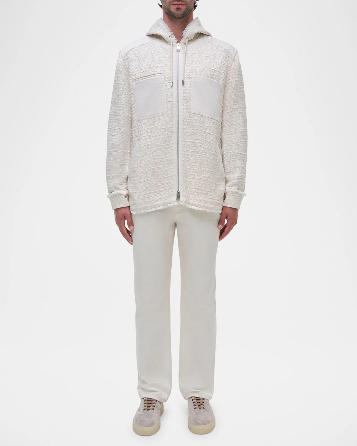 Men's Ivan Textured Hooded Overshirt - 1