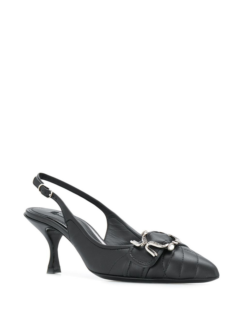 Dolce & Gabbana Devotion matelassé slingback pumps outlook
