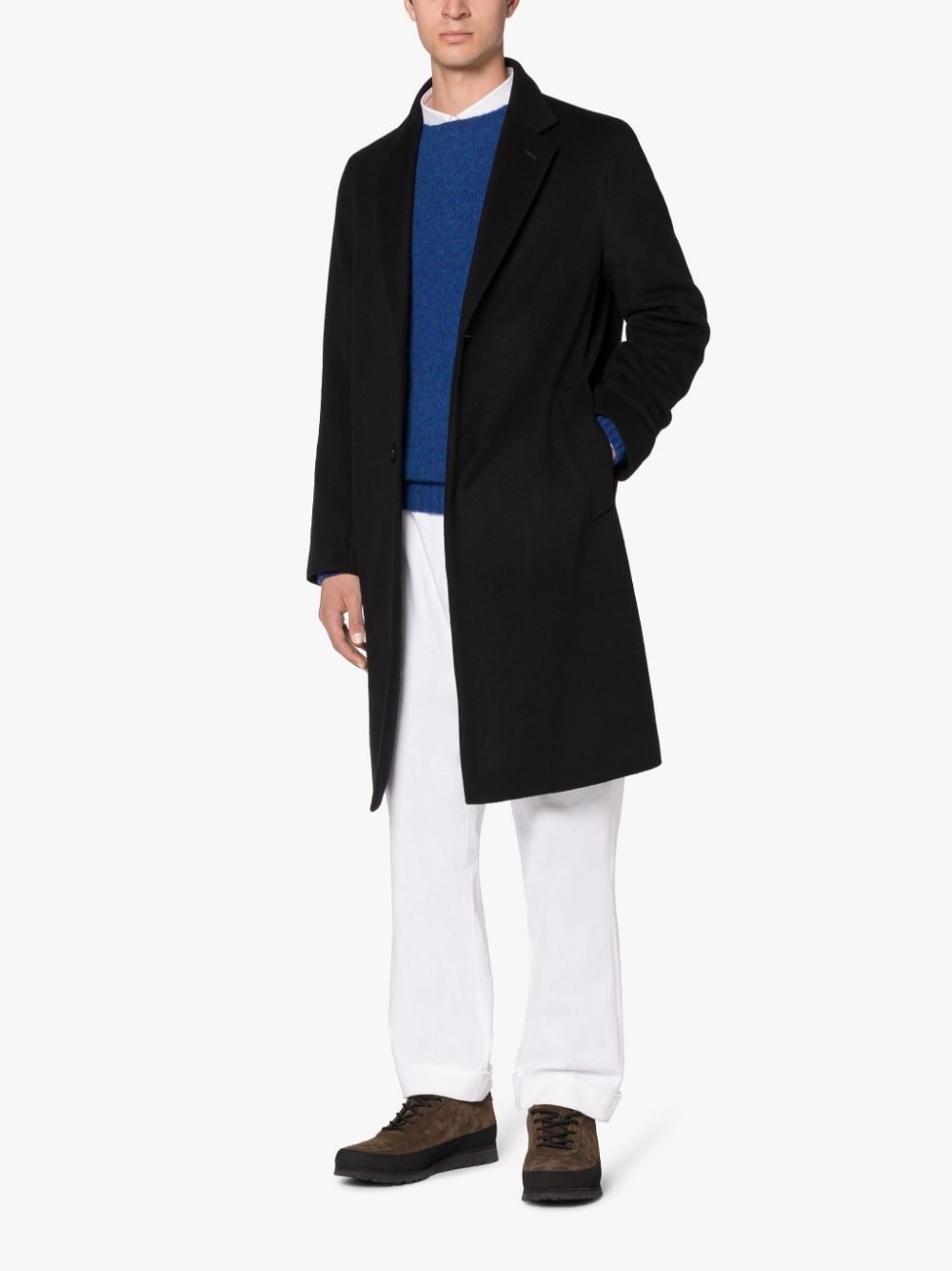 NEW STANLEY BLACK WOOL & CASHMERE COAT - 4